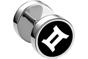 Pendientes Hombre Plata Negro