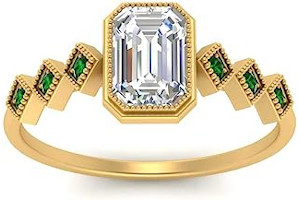 Anillo De Oro Con Esmeralda Y Diamantes 51+AWpSw3YL._AC_UL320_