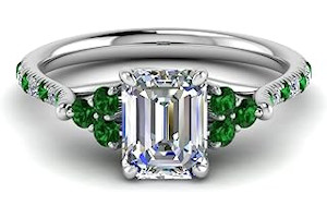 Anillo Plata Y Esmeralda