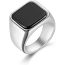 Anillo Con Piedra Onix Hombre