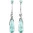 Pendientes Aguamarina Novia