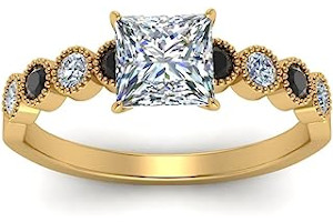 Anillo Compromiso Oro Negro