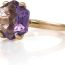 Anillo De Oro Con Piedra Amatista