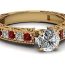 Anillo Rubí Oro Amarillo