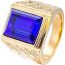 Anillo Para Hombre Con Piedra Azul