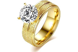 Anillos De Compromiso Chapa De Oro