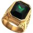 Anillos De Oro Para Hombre Con Piedra Verde