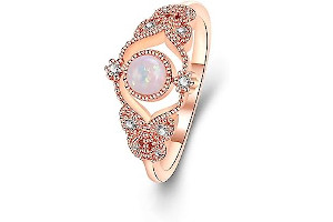 Anillo De Compromiso Para Mujer Oro Rosa