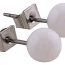 Pendientes De Bola Blanca