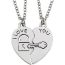 Collares Para Parejas Corazon Y Llave