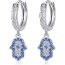 Pendientes Mano De Fatima Plata