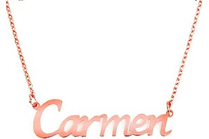 Collar Con Nombre Oro Rosa