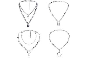 Collar Cadena Con Candado Hombre 61y6aMcejIS._AC_UL320_