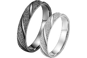 Anillos De Compromiso Y Matrimonio De Plata