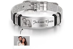 Pulseras Acero Hombre Para Grabar