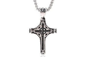 Colgante Cruz De Plata Hombre